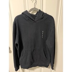 MAAP L Men's Training Hoodie Black Cotton Fleece Pullover Sweatshirt Logo